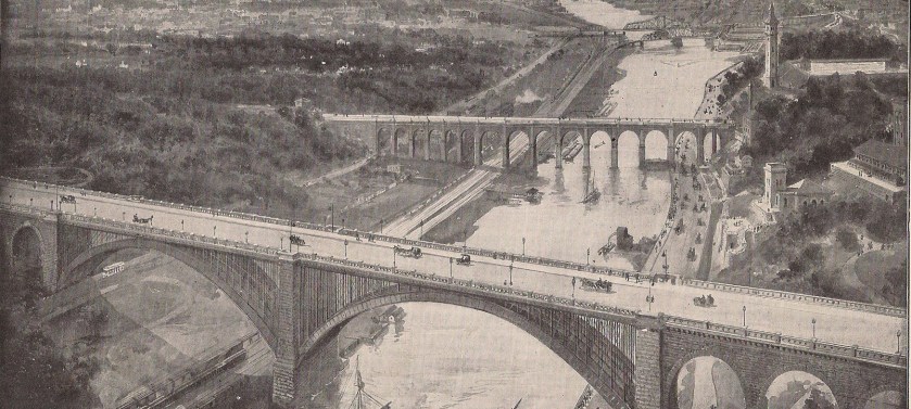 Harlem River from Fort George (King's Views of New York), 1915